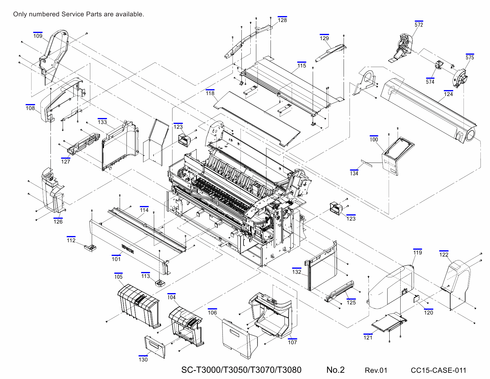 EPSON SureColor T3000 T3050 T3070 T3080 Parts Manual-5